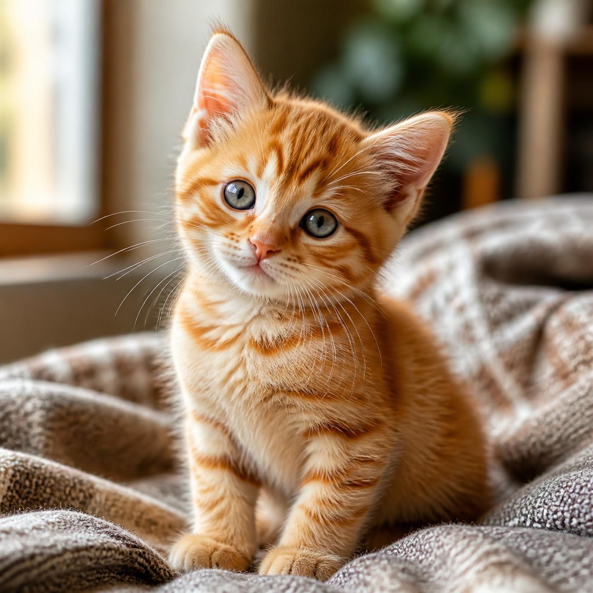 Speelse rode kitten
