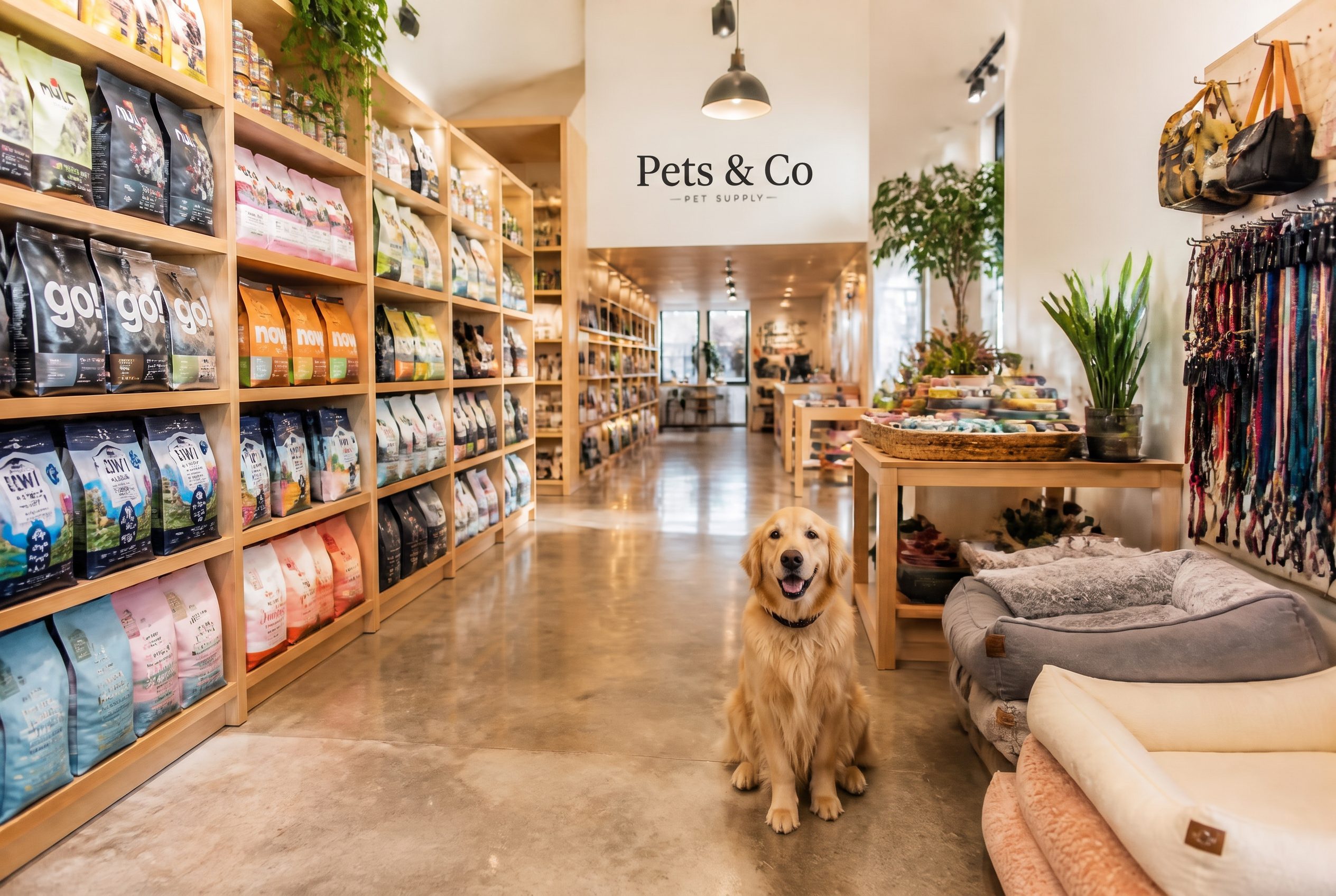 Ruime moderne winkel van Pets & Co in Alphen aan den Rijn